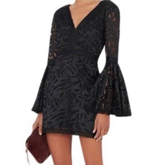 Alexis Behati Lace Bell Sleeve Mini Dress - Picture 1 of 11